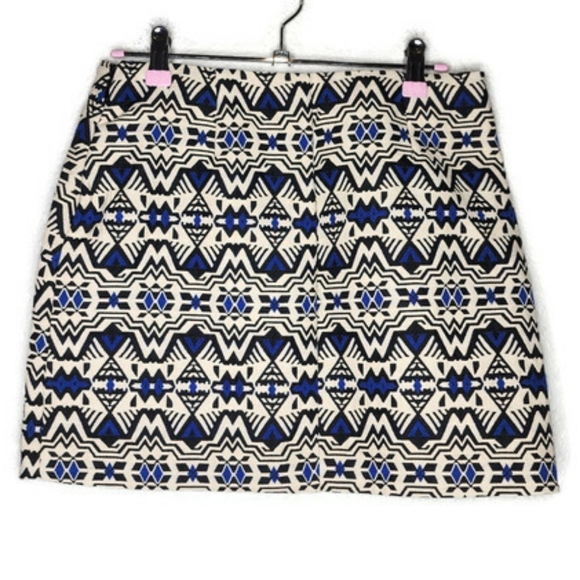 H&M Geometric Woven MIni Skirt Size 6 New With Tags - Picture 2 of 5